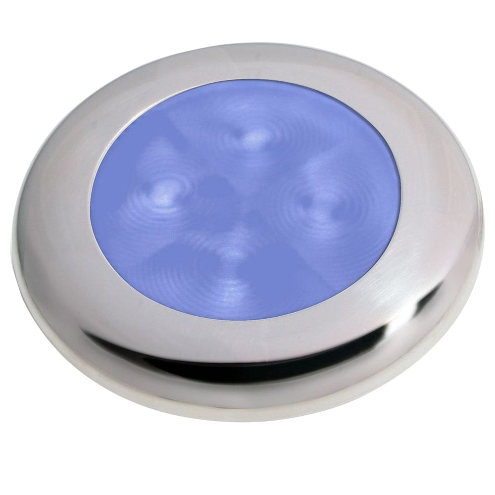 Hella Marine Polished Stainless Steel Rim LED Courtesy Lamp Blue 980503221